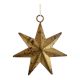 Antique Golden Star Christmas Metal Ornament